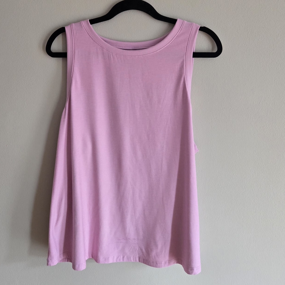 Beyond Yoga Tank Top Size 1X Pink Made In USA Soft Stretch Workout Activewear